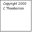 Text Box: Copyright 2000
C Thomborson
