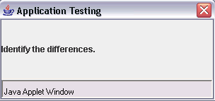 A screenshot of the same program running as an applet.
