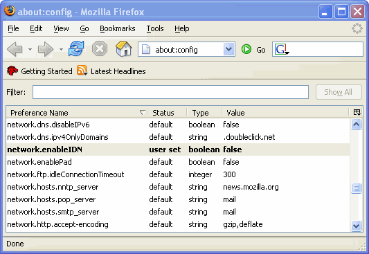 about:config setting