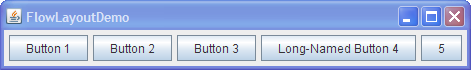 A snapshot of FlowLayoutDemo
