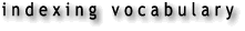 indexing vocabulary