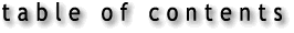 table of contents