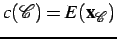 $ c(\mathcal{C})=E(\mathbf{x}_\mathcal{C})$