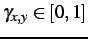 $ \gamma_{x,y}\in[0,1]$