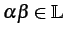 $ \alpha\beta\in\mathbb{L}$