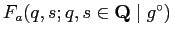 $ F_a(q,s;q,s\in \mathbf{Q} \mid {g}^{\circ})$