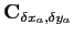 $ \mathbf{C}_{\delta{x_a},\delta{y_a}}$