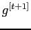 $ {g}^{[t+1]}$