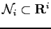 $ \mathcal{N}_i \subset \mathbf{R}^i$