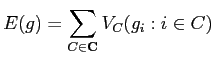 $\displaystyle E({g})=\sum_{C \in \mathbf{C}}V_C({g}_i: i \in C)$