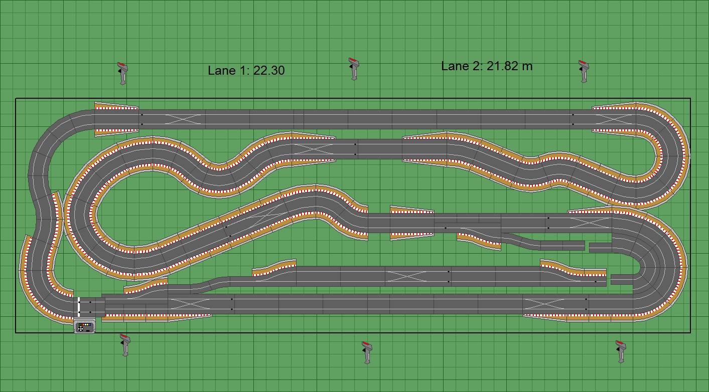 9x5 scalextric layout